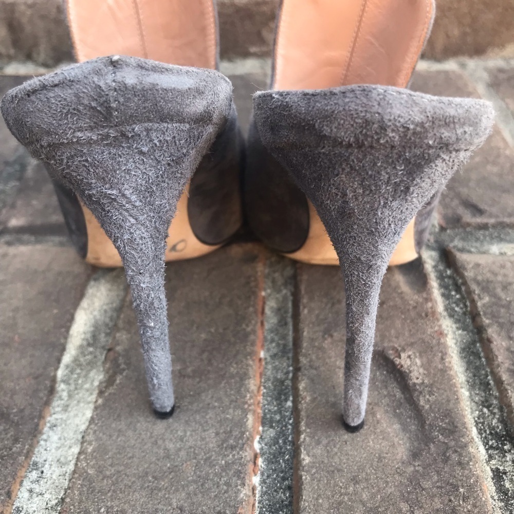 VGUC Brian Atwood Liason Mules in Gray Suede | Size 36 - Picture 10 of 10